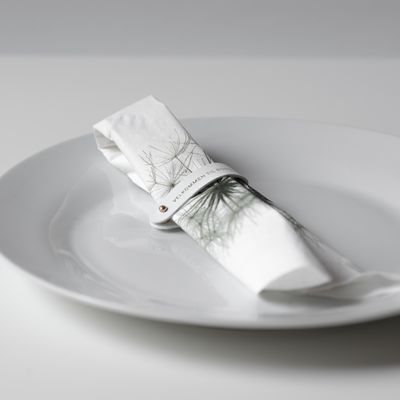 Serviettringer 2pk - Velkommen til bords hvit