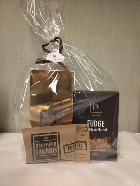Gavepakke - lakris, fudge & sjokolade