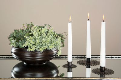 Kronelysholder Doris - Antikk brun