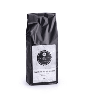 TE - Svart Earl Grey m/blå blomst