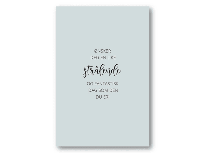 Hovedbilde Kort - Strålende og fantastisk